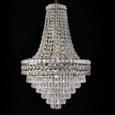 Plafon de Cristal Império Elizabeth prisma Níquel diâmetro 40 cm