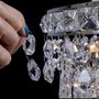Lustre de Cristal Imperio Elizabeth Prisma Niquel Diametro 50 cm