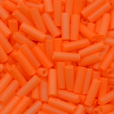 Canutilho Color by LDI Cristais® Laranja Neon Fosco Seda (00035L) 3 polegada=7mm