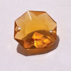 Castanha Cristais Preciosa® art. 2320 Light Topaz (2 furos) 16mm