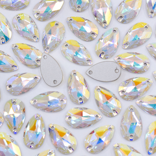 Gota para costura Preciosa art. 438 67 301 Cristal Aurora Boreal 18x10,5mm