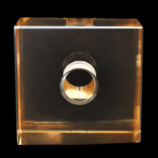Cubo K9 LDI Cristais® art. 34 Cristal Honey Dourado 50x50x15mm