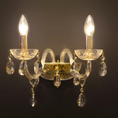 Arandela de Cristal Ipanema 2 braços Liso dourado