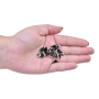 Gota Engrampado Supreme para costura Jet Prateado 10x6mm