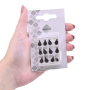 Gota Engrampado Supreme para costura Jet Prateado 10x6mm
