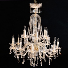 Lustre de Cristal Sophia 18 Braços Dourado