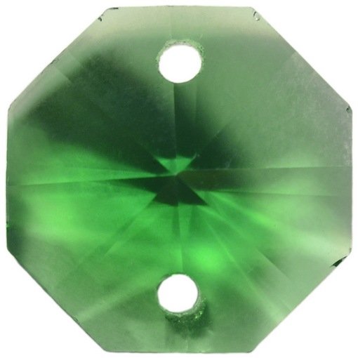 Castanha K9 LDI Cristais art. 60 Emerald 2 furos 14mm