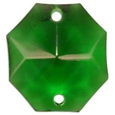 Castanha Cristais Preciosa® art. 2320 Verde (2 furos) 16mm