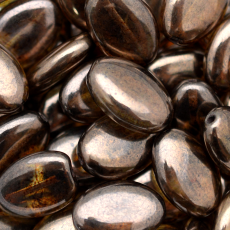 Conta de Vidro Preciosa® Ornela Beetle Cristal Bronze Mesclado Transparente Mesclado Lustroso (0565) 16x11mm