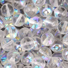 Conta de Porcelana Preciosa® Ornela Cristal Transparente Aurora Boreal (00030) 10mm