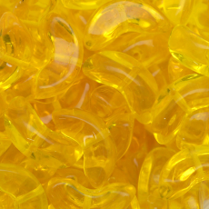 Conta de Vidro Preciosa® Ornela Meia Lua Amarelo Transparente (80020) 15mm