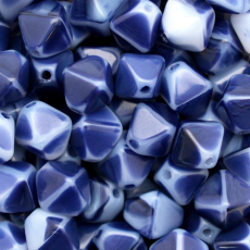 Conta de Vidro Preciosa® Ornela Balão Azul Branco Mesclado (07334) 8mm