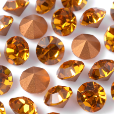 Strass Mc Chaton Preciosa® art. 431 11 111 base cônica Topaz SS14,5 = PP28 = 3,5mm