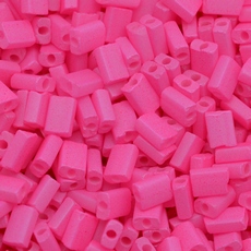 Canutilho Chiclete Color by LDI Cristais® Rosa Neon Fosco Seda (00034L) 5x3mm