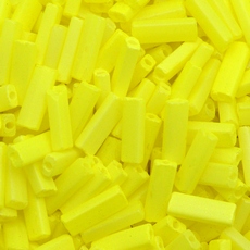 Canutilho Chiclete Color by LDI Cristais® Amarelo Limão Neon Fosco Seda (00033L) 10x3,5mm