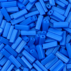 Canutilho Chiclete Color by LDI Cristais Azul Neon 00039L 10x3,5mm