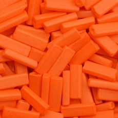 Canutilho Chiclete Color by LDI Cristais® Laranja Neon Fosco Seda (00035L) 10x3,5mm