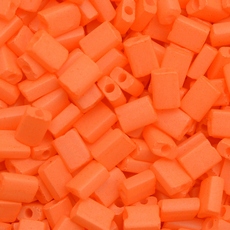 Canutilho Chiclete Color by LDI Cristais® Laranja Neon Fosco Seda (00035L) 5x3mm