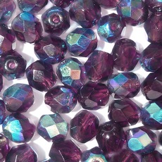 Cristal Preciosa® Ornela Dark Ametista Transparente Aurora Boreal (20080) 6mm