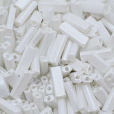 Canutilho Chiclete Color by LDI Cristais® Branco Fosco Seda (02300L) 10x3,5mm