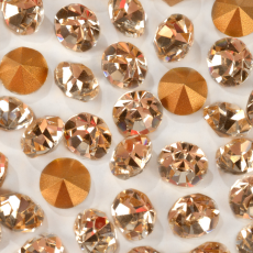 Strass Mc Chaton Optima Preciosa® art. 431 11 111 base cônica Gold Quartz SS28 = 6mm