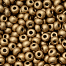 Miçanga Color by LDI Cristais® Ouro Fosco Metálico (01740L) 12/0 aprox. 1,9mm