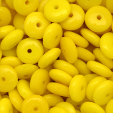 Conta de Vidro Preciosa® Ornela Disco Amarelo Fosco (83120) 6mm