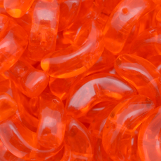 Conta de Vidro Preciosa® Ornela Meia Lua Laranja Transparente (90030) 8mm