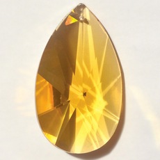 Amêndoa Pingente K9 LDI Cristais® art. 06 Topaz 63x37mm=2,5 polegada