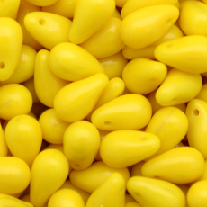 Conta de Vidro Preciosa® Ornela Gota Amarelo Fosco (83130) 6x10mm