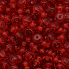 Conta de Vidro Preciosa® Ornela Disco Vermelho Transparente (90070) 4mm