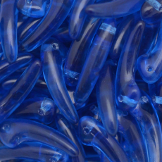 Conta de Vidro Preciosa® Ornela Folha Dentinho Safira Transparente T(30050) 18mm