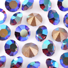 Strass Mc Chaton Preciosa® art. 431 11 111 base cônica Ametista Aurora Boreal SS10 = PP21 = 2,7mm