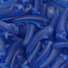 Conta de Vidro Preciosa® Ornela Folha Dentinho Safira Transparente T Mat (30050) 18mm