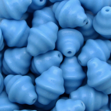 Conta de Vidro Preciosa® Ornela Pião Relevo Água Fosco (63050) 11x9mm