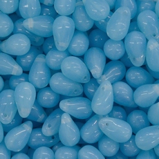 Conta de Vidro Preciosa® Ornela Gota Água Opaline Transparente (61000) 6x10mm