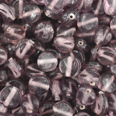 Conta de Vidro Artesanal LDI Cristais® Bolacha Torcida Ametista 8mm