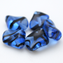 Conta de Vidro Preciosa Ornela Losango Torcido Preto Azul Mesclado 38036 14x13mm