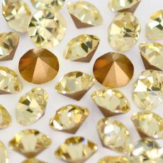 Strass Mc Chaton Preciosa® art. 431 11 111 base cônica Jonquil SS34 = 7mm