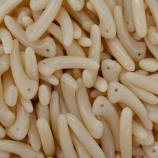 Conta de Vidro Preciosa® Ornela Folha Dentinho Topaz Leitoso Fosco (11000) 18mm