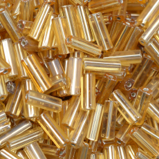 Canutilho Chiclete Preciosa® Ornela Ouro Novo Transparente (17020) 10x3,5mm