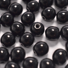 Conta de Porcelana Preciosa® Ornela Preto Fosco (23980) 4mm