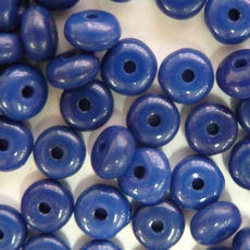 Conta de Vidro Preciosa® Ornela Disco Azul Fosco (33070) 3mm