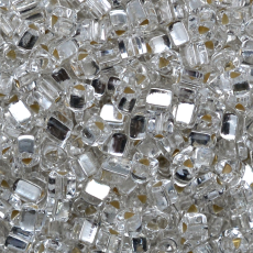Vidrilho Triangular Preciosa Ornela Prata Transparente 78102 2,5mm