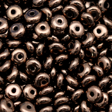 Conta de Vidro Preciosa® Ornela Disco Bronze Metálico (23415) 4mm