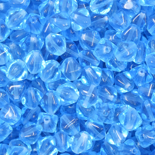 Conta de Vidro Preciosa Ornela Balao Azul Transparente T 60030 6mm