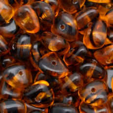 Conta de Vidro Preciosa® Ornela Cascalho Onça Transparente T (18016) 5x9mm