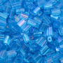 Canutilho Chiclete Preciosa Ornela Azul Turquesa Transparente Aurora Boreal 61150 5x3mm