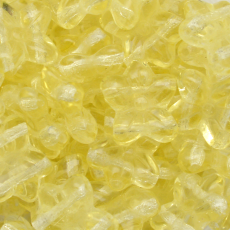 Conta de Vidro Preciosa® Ornela Margarida (2 furos) Amarelo Transparente (80030) 12x14mm