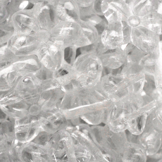 Conta de Vidro Preciosa Ornela Margarida 2 furos Cristal Transparente 00030 12x14mm